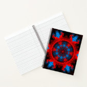 Psychedelisch Hippie Red und Blue Notizblock (Innenseite)