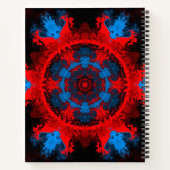 Psychedelisch Hippie Red und Blue Notizblock (Rückseite)