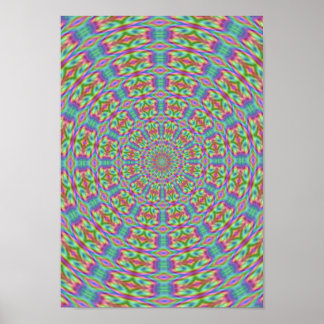 Psychedelisch Hippie Retro Poster