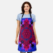 Psychedelisch Hippie Rosa und Blau Schürze (Getragen)