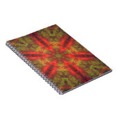 Psychedelisch Hippie Rot und Gelb Notizblock (Rechte Seite)
