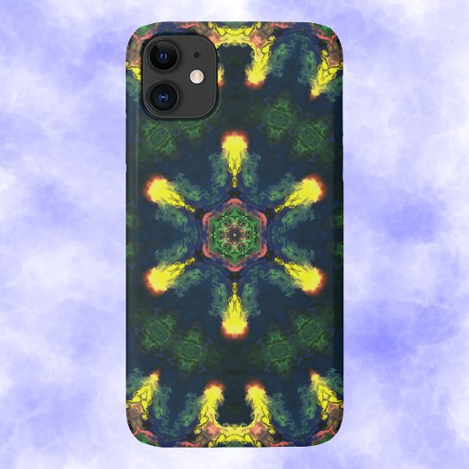 Psychedelisch Hippie Yellow Blue und Green Case-Mate iPhone Hülle