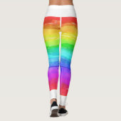 Psychedelisch Hippy Retro Peace Art Leggings (Rückseite)