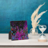 Psychedelisch Hot Pink und Black Garden Sunrise Fotoplatte (InSitu)