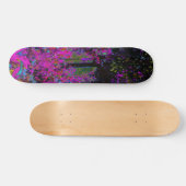 Psychedelisch Hot Pink und Black Garden Sunrise Skateboard (Horizontal)