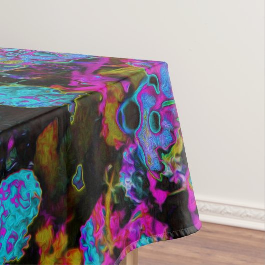 Psychedelisch Hot Pink und Black Garden Sunrise Tischdecke (Beispiel)
