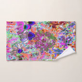 Psychedelisch Hot Pink und Linse Green Garden Blum Badhandtuch Set (Handtuch)