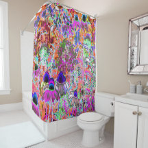 Psychedelisch Hot Pink und Linse Green Garden Blum