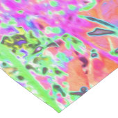 Psychedelisch Hot Pink und Linse Green Garden Blum Mittelgroßer Tischläufer (Ecke)