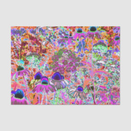 Psychedelisch Hot Pink und Linse Green Garden Blum Seidenpapier