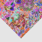 Psychedelisch Hot Pink und Linse Green Garden Blum Seidenpapier (Detail)