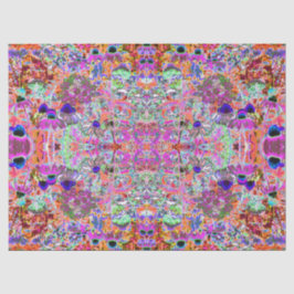 Psychedelisch Hot Pink und Linse Green Garden Blum Seidenpapier