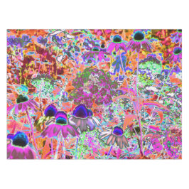 Psychedelisch Hot Pink und Linse Green Garden Blum Tischdecke