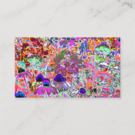 Psychedelisch Hot Pink und Linse Green Garden Blum Visitenkarte