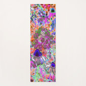 Psychedelisch Hot Pink und Linse Green Garden Blum Yogamatte (Vorderseite)