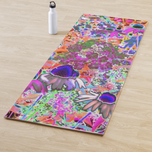 Psychedelisch Hot Pink und Linse Green Garden Blum Yogamatte (Beispiel)