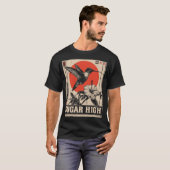 Psychedelisch Hummingbird Retro Festival Design T-Shirt (Vorne ganz)