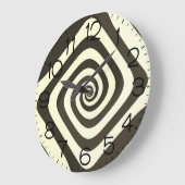 Psychedelisch Hypnotic Swirl Fraktal Art Große Wanduhr (Winkel)