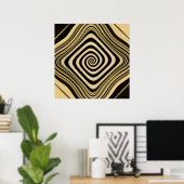 Psychedelisch Hypnotic Swirl Vortex Helix Spiral Poster (Heimbüro)