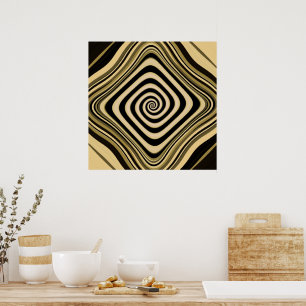 Psychedelisch Hypnotic Swirl Vortex Helix Spiral Poster