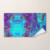 Psychedelisch Impressionistisch Blauer Garten Land Badhandtuch Set (Handtuch)