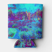Psychedelisch Impressionistisch Blauer Garten Land Dosenkühler (Vorderseite)