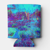 Psychedelisch Impressionistisch Blauer Garten Land Dosenkühler (Rückseite)