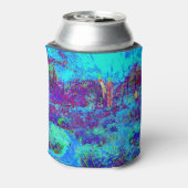 Psychedelisch Impressionistisch Blauer Garten Land Dosenkühler (Kanne Rückseite)