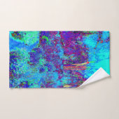 Psychedelisch Impressionistisch Blauer Garten Land Handtuch (Handtuch)