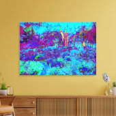 Psychedelisch Impressionistisch Blauer Garten Land Leinwanddruck (Insitu (Wohnzimmer))