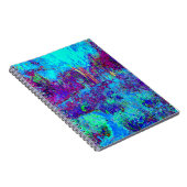 Psychedelisch Impressionistisch Blauer Garten Land Notizblock (Rechte Seite)