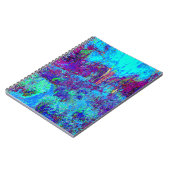 Psychedelisch Impressionistisch Blauer Garten Land Notizblock (Linke Seite)