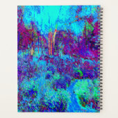 Psychedelisch Impressionistisch Blauer Garten Land Planer (Rückseite)