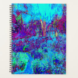 Psychedelisch Impressionistisch Blauer Garten Land Planer