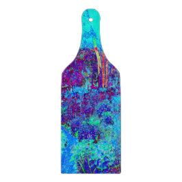 Psychedelisch Impressionistisch Blauer Garten Land Schneidebrett