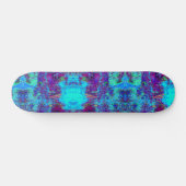 Psychedelisch Impressionistisch Blauer Garten Land Skateboard (Horizontal)