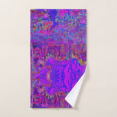 Psychedelisch Impressionistisch Lila Landschaft Badhandtuch Set (Handtuch)