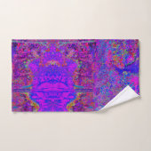 Psychedelisch Impressionistisch Lila Landschaft Badhandtuch Set (Handtuch)