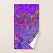Psychedelisch Impressionistisch Lila Landschaft Badhandtuch Set (Handtuch)