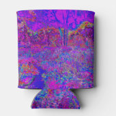 Psychedelisch Impressionistisch Lila Landschaft Dosenkühler (Rückseite)