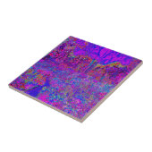 Psychedelisch Impressionistisch Lila Landschaft Fliese (Seite)