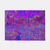 Psychedelisch Impressionistisch Lila Landschaft Fußmatte (Vorderseite)