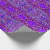 Psychedelisch Impressionistisch Lila Landschaft Geschenkpapier (Ecke)