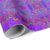 Psychedelisch Impressionistisch Lila Landschaft Geschenkpapier (Rolleneckpunkt)