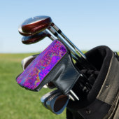 Psychedelisch Impressionistisch Lila Landschaft Golf Headcover (In Situ)