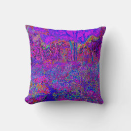 Psychedelisch Impressionistisch Lila Landschaft Kissen