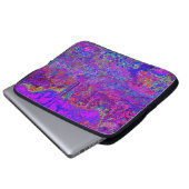 Psychedelisch Impressionistisch Lila Landschaft Laptopschutzhülle (Vorne Knopf)