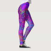 Psychedelisch Impressionistisch Lila Landschaft Leggings (Rechts)