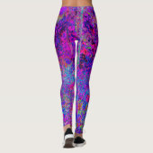 Psychedelisch Impressionistisch Lila Landschaft Leggings (Rückseite)