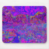 Psychedelisch Impressionistisch Lila Landschaft Mousepad (Vorne)